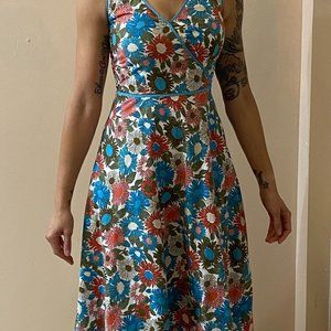 Boden Sleeveless Floral A-line Midi Sundress Size 8L